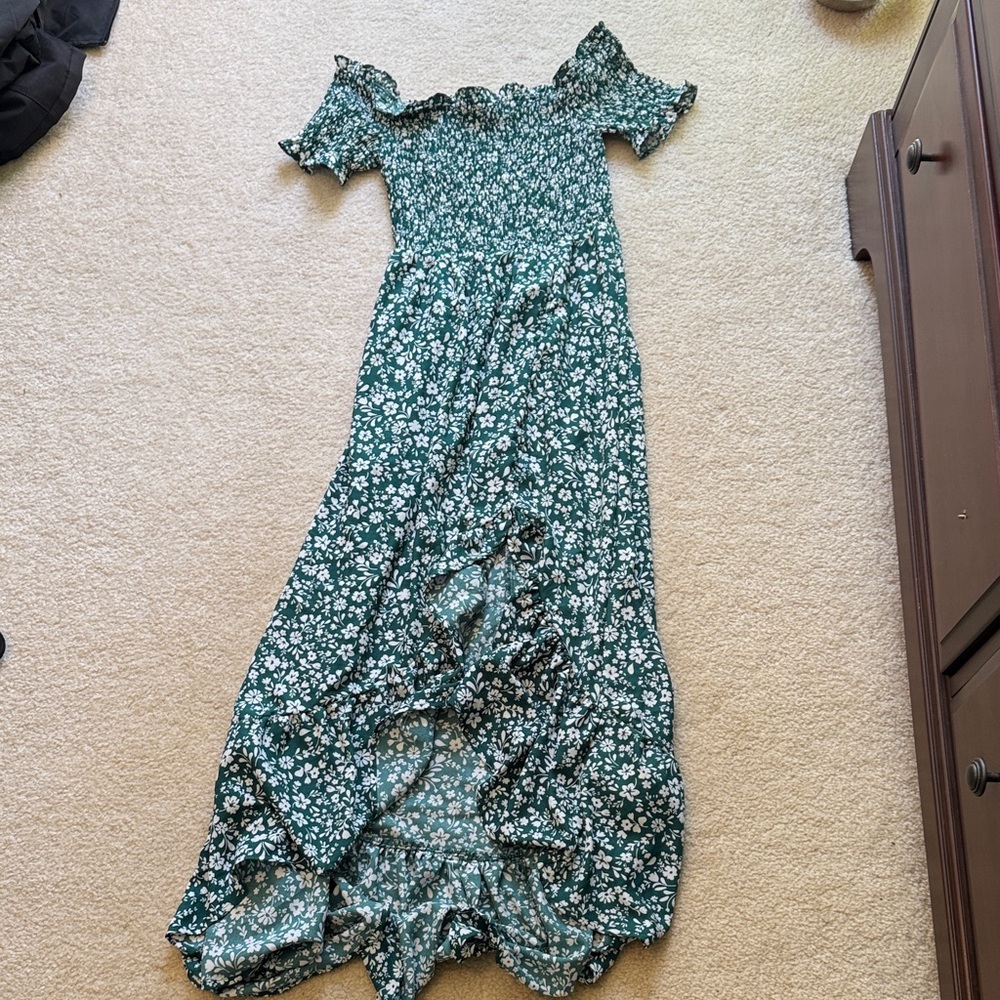 Floral Off-Shoulder Maxi Dress